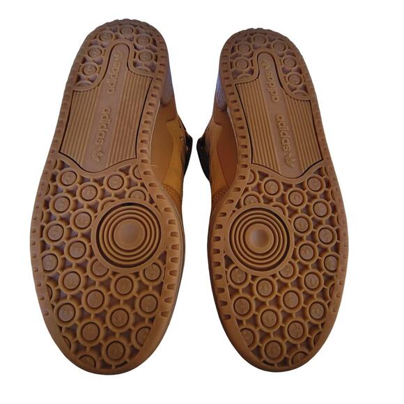 ADIDAS Forum Mid Sneakers GX7079 Brown Mens 9 Gym Shoes Lace Up Monogram - Picture 9 of 13